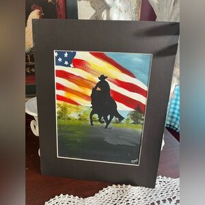 Patriotic Cowboy  Art